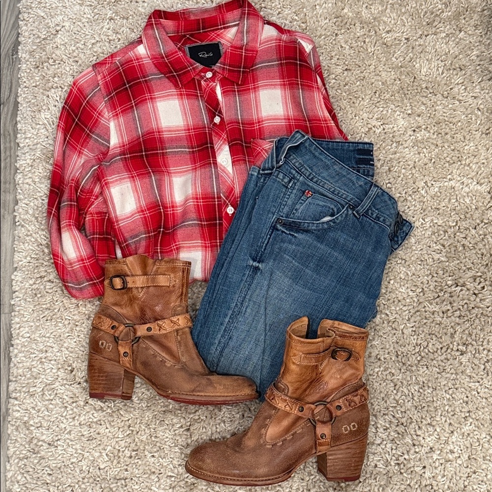 ❤️Rails Hunter Red and White Plaid Shirt❤️